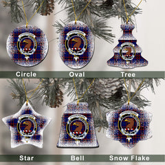 Wedderburn Tartan Christmas Ceramic Ornament - Snow Style