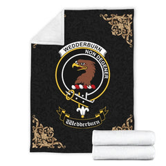 Wedderburn Crest Tartan Premium Blanket Black