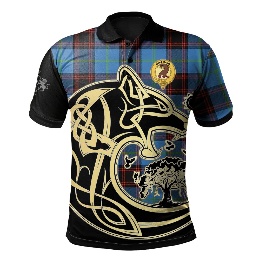 Wedderburn Tartan Polo Shirt Viking Wolf