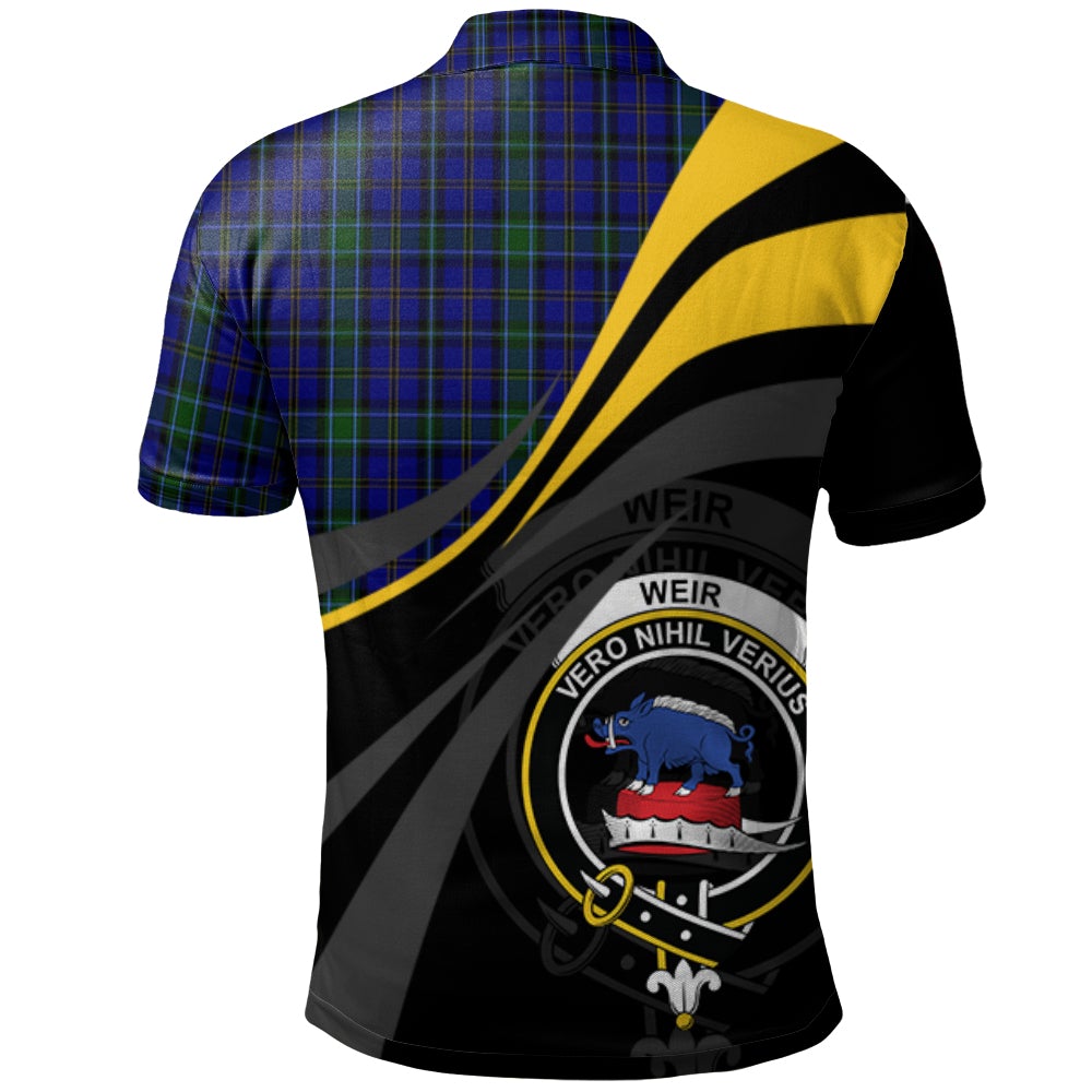 Weir Tartan Polo Shirt - Royal Coat Of Arms Style