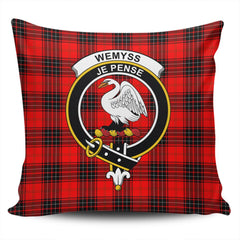 Scottish Wemyss Modern Tartan Crest Pillow Cover - Tartan Cushion Cover
