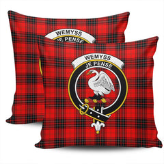 Scottish Wemyss Modern Tartan Crest Pillow Cover - Tartan Cushion Cover