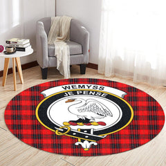 Wemyss Modern Tartan Crest Round Rug