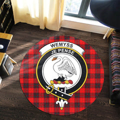 Wemyss Modern Tartan Crest Round Rug