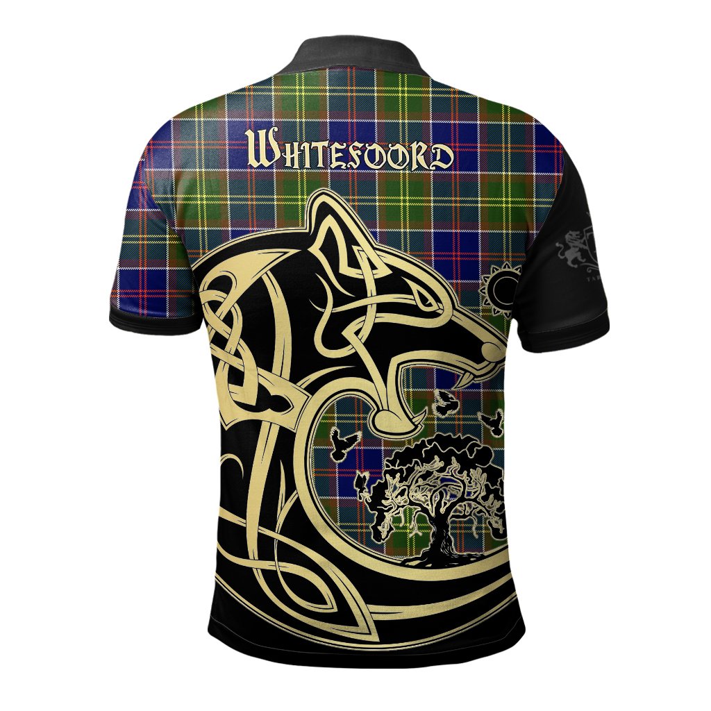 Whitefoord Modern Tartan Polo Shirt Viking Wolf