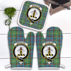 Whitelaw Tartan Crest Oven Mitt And Pot Holder (2 Oven Mitts + 1 Pot Holder)