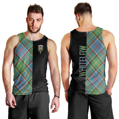 Whitelaw Tartan Crest Men's Tank Top - Cross Style