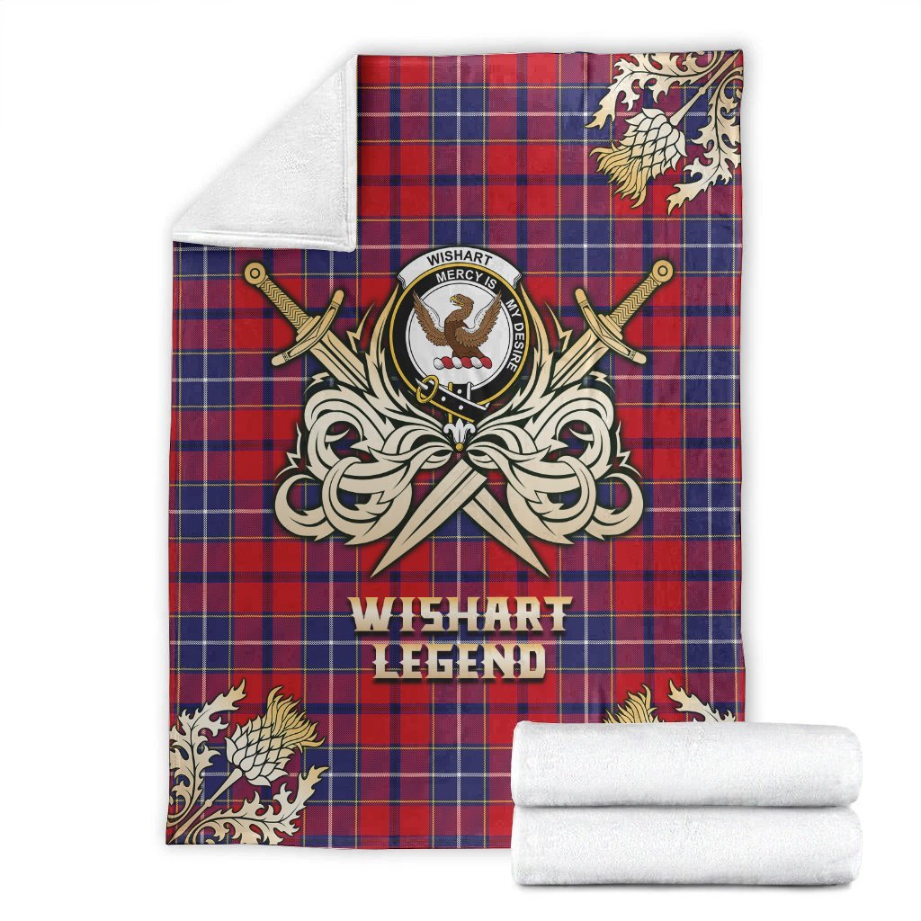 Wishart Dress Tartan Gold Courage Symbol Blanket