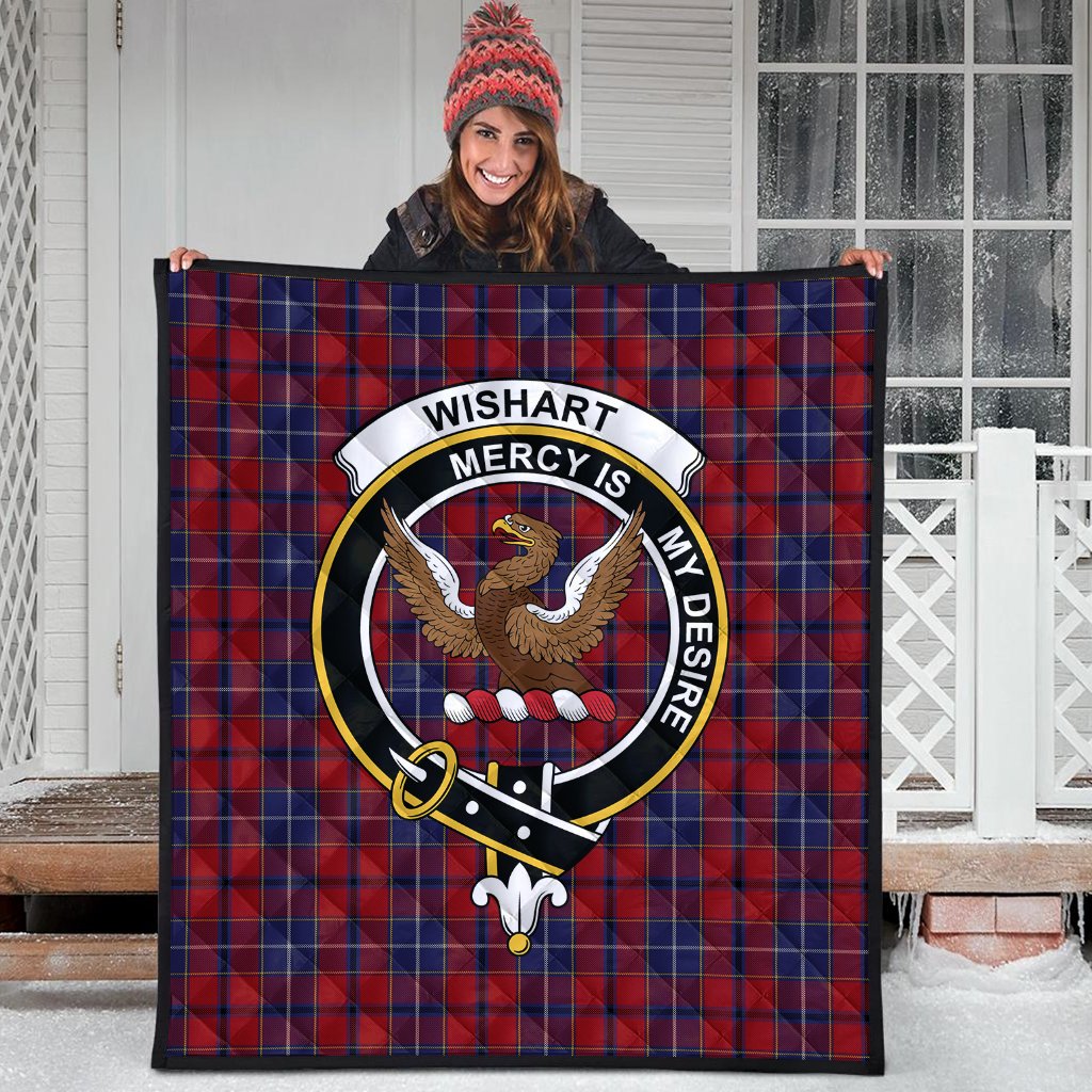 Wishart Dress Tartan Crest Quilt