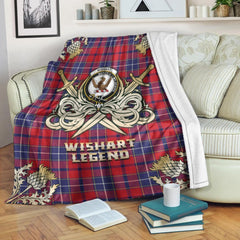 Wishart Dress Tartan Gold Courage Symbol Blanket