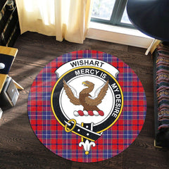 Wishart Dress Tartan Crest Round Rug