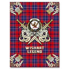 Wishart Dress Tartan Gold Courage Symbol Blanket