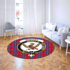 Wishart Dress Tartan Crest Round Rug