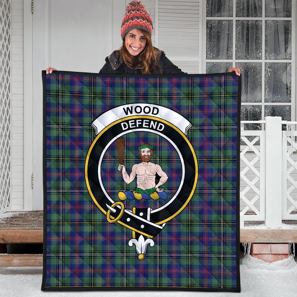 Wood Modern Tartan Crest Quilt