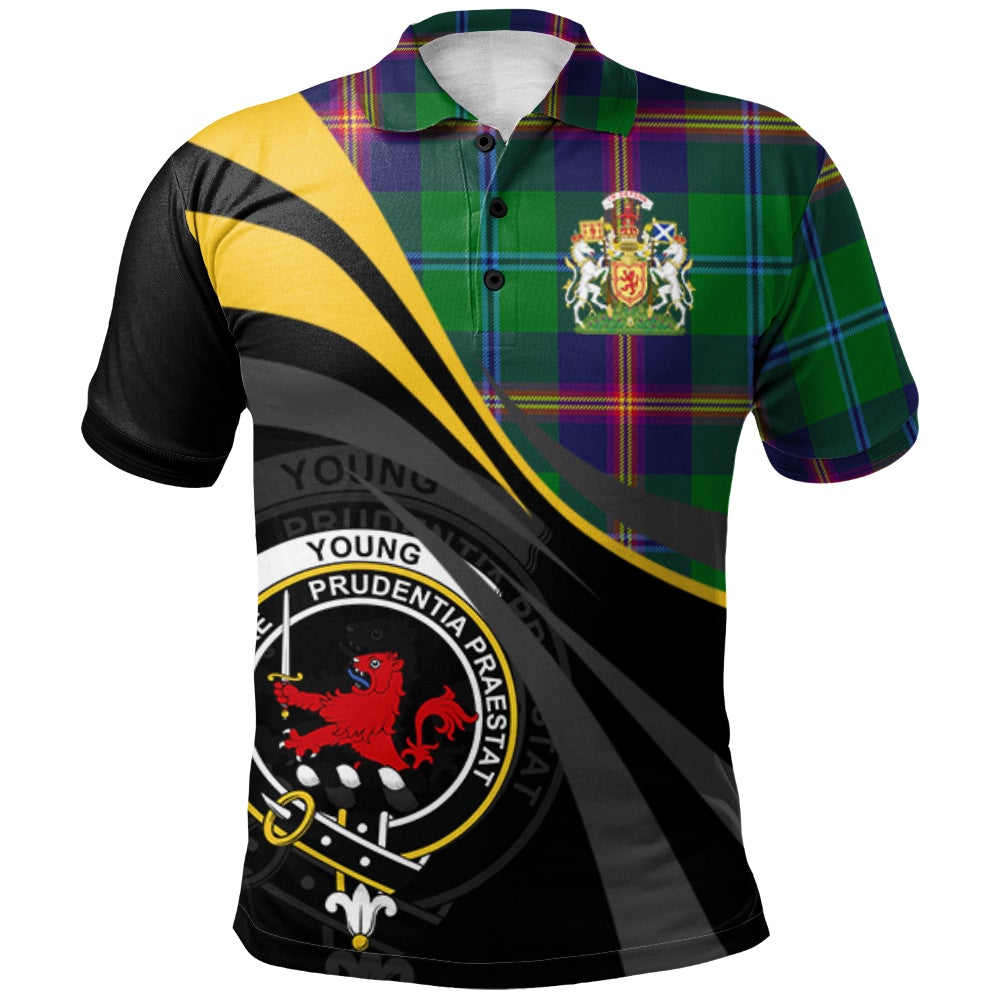 Young Modern Tartan Polo Shirt - Royal Coat Of Arms Style