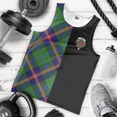 Young Modern Tartan Crest Men's Tank Top - Cross Style