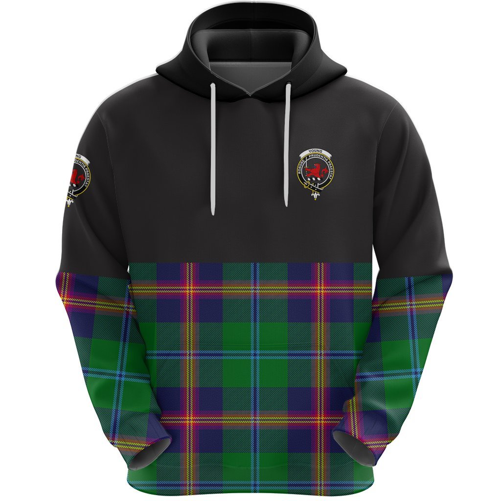 Young Modern Clan Half Of Tartan Hoodie