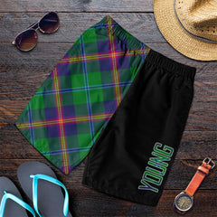 Young Modern Tartan Crest Men's Short - Cross Style