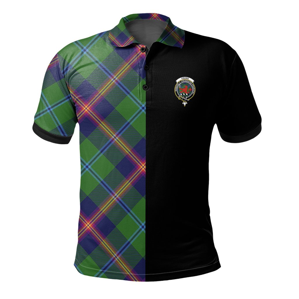 Young Modern Tartan Polo Shirt Half of Me - Cross Style