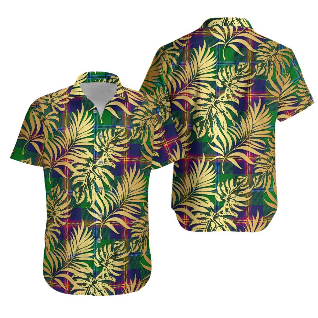Young Modern Tartan Vintage Leaves Hawaiian Shirt
