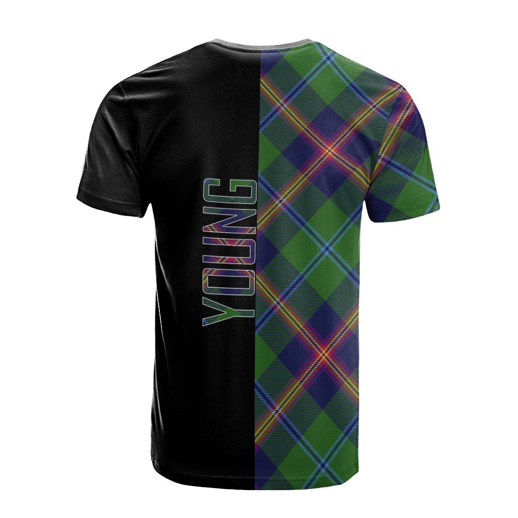 Young Modern Tartan T-Shirt Half of Me - Cross Style