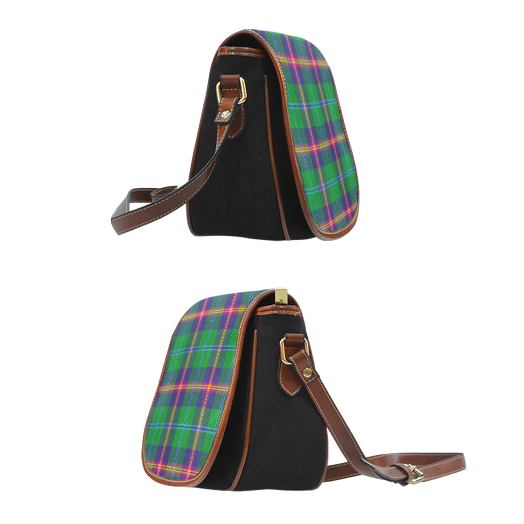 Young Modern Tartan Saddle Handbags