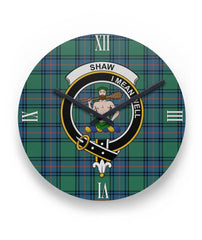 Shaw Of Sauchie Tartan Crest Clock