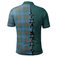 Agnew Ancient Tartan Polo Shirt - Lion Rampant And Celtic Thistle Style