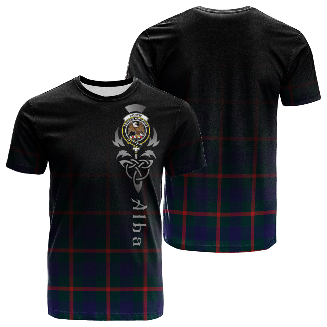 Agnew Modern Tartan Crest T-shirt - Alba Celtic Style