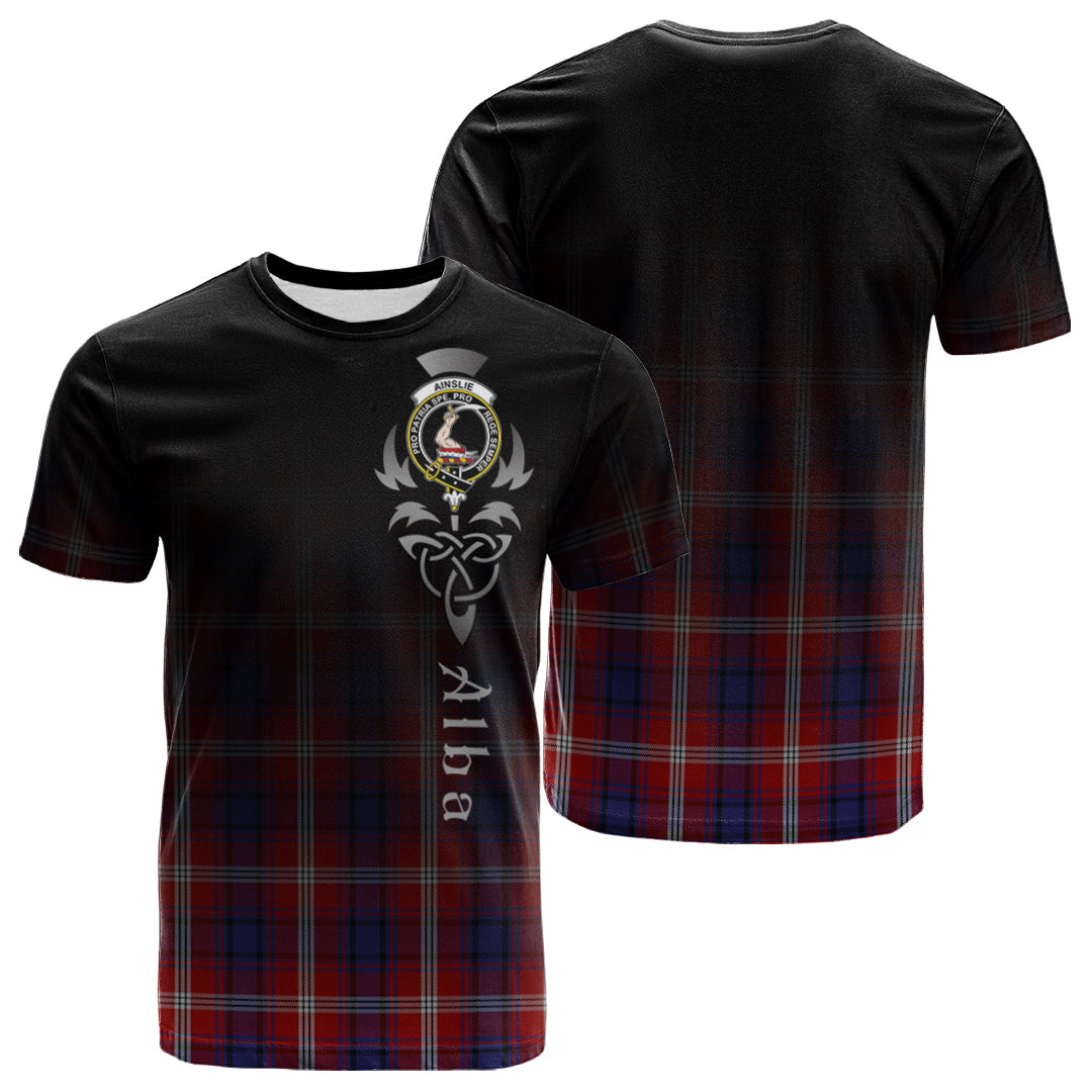 Ainslie Tartan Crest T-shirt - Alba Celtic Style