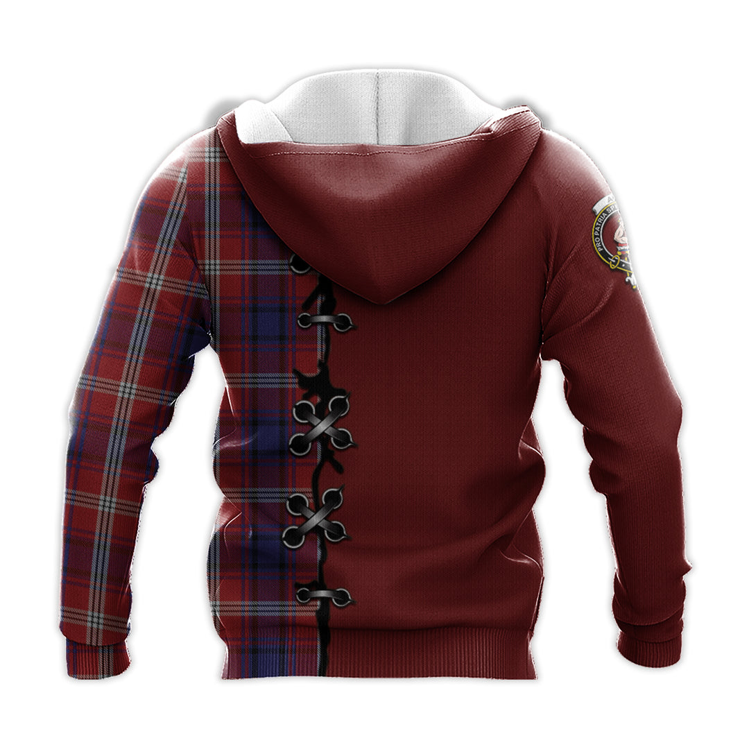 Ainslie Tartan Hoodie - Lion Rampant And Celtic Thistle Style