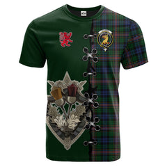 Allison Tartan T-shirt - Lion Rampant And Celtic Thistle Style