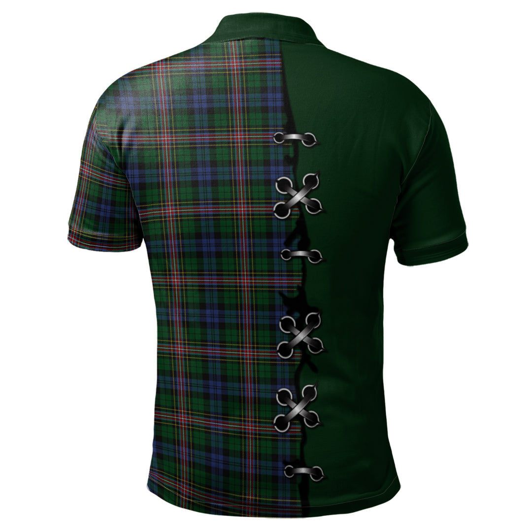 Allison Tartan Polo Shirt - Lion Rampant And Celtic Thistle Style