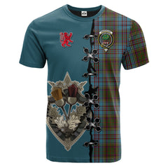 Anderson Tartan T-shirt - Lion Rampant And Celtic Thistle Style