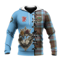 Anderson Ancient Tartan Hoodie - Lion Rampant And Celtic Thistle Style