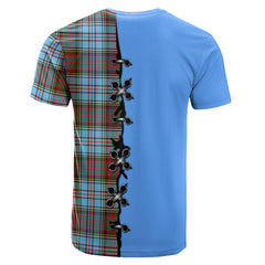 Anderson Ancient Tartan T-shirt - Lion Rampant And Celtic Thistle Style