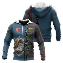 Anderson Highland Society of London Tartan Hoodie - Lion Rampant And Celtic Thistle Style