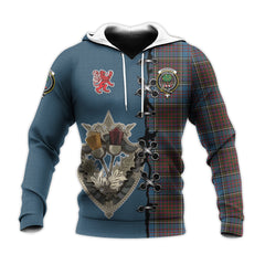 Anderson Highland Society of London Tartan Hoodie - Lion Rampant And Celtic Thistle Style