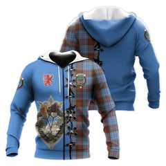 Anderson Modern Tartan Hoodie - Lion Rampant And Celtic Thistle Style