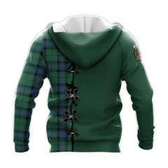 Armstrong Ancient Tartan Hoodie - Lion Rampant And Celtic Thistle Style