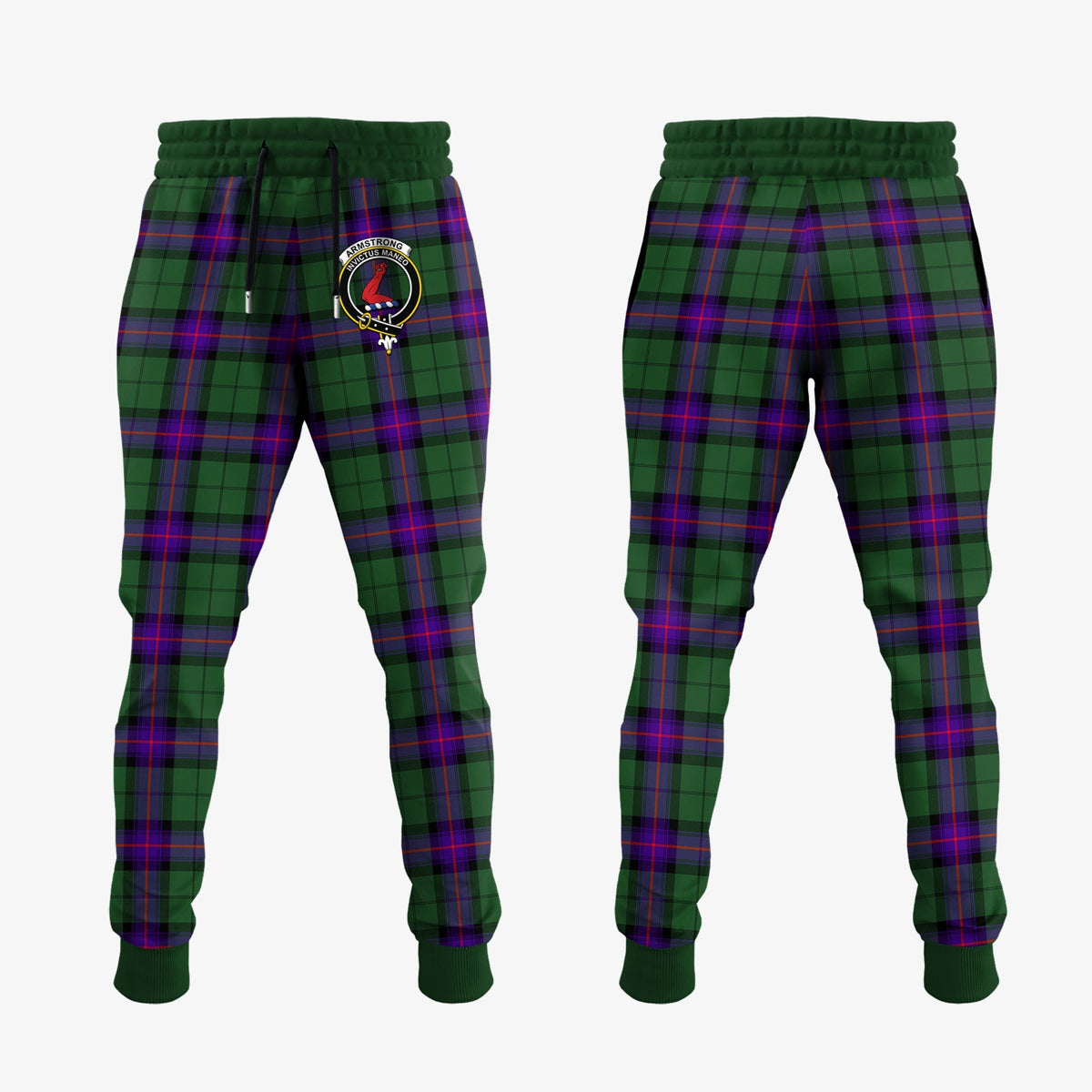 Armstrong Modern Tartan Crest Jogger Sweatpants