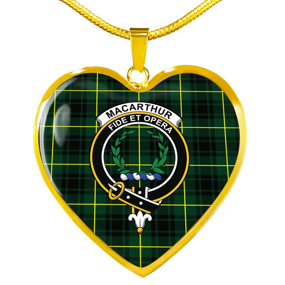MacArthur Modern Tartan Crest Necklace