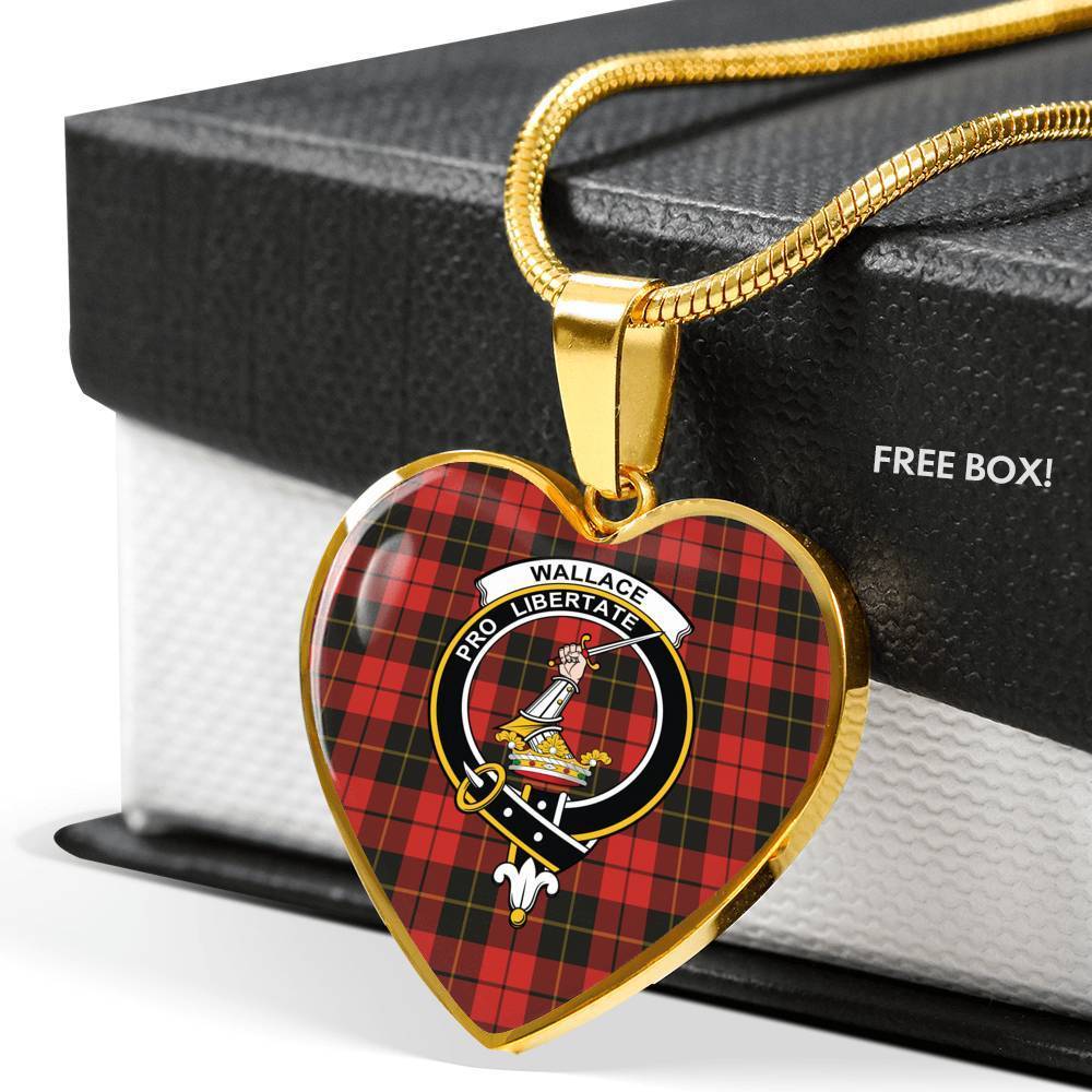 Wallace Weathered Tartan Crest Necklace