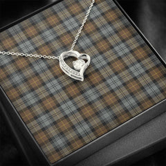 Gordon Weathered Tartan Necklace - Forever Love Necklace