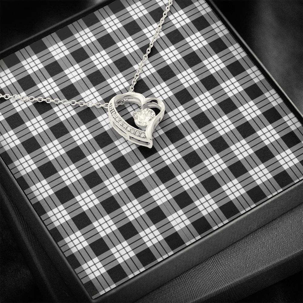 MacFarlane Black & White Tartan Necklace - Forever Love Necklace