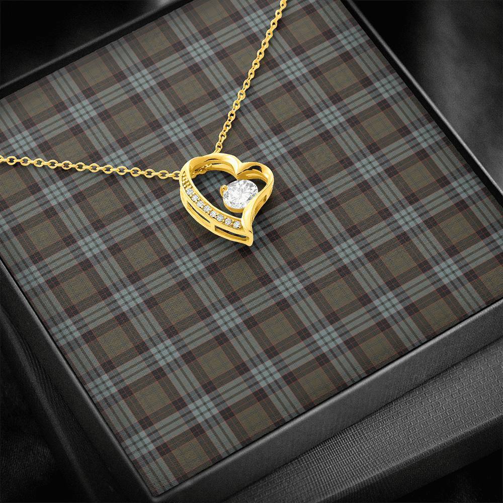 Stewart Old Weathered Tartan Necklace - Forever Love Necklace