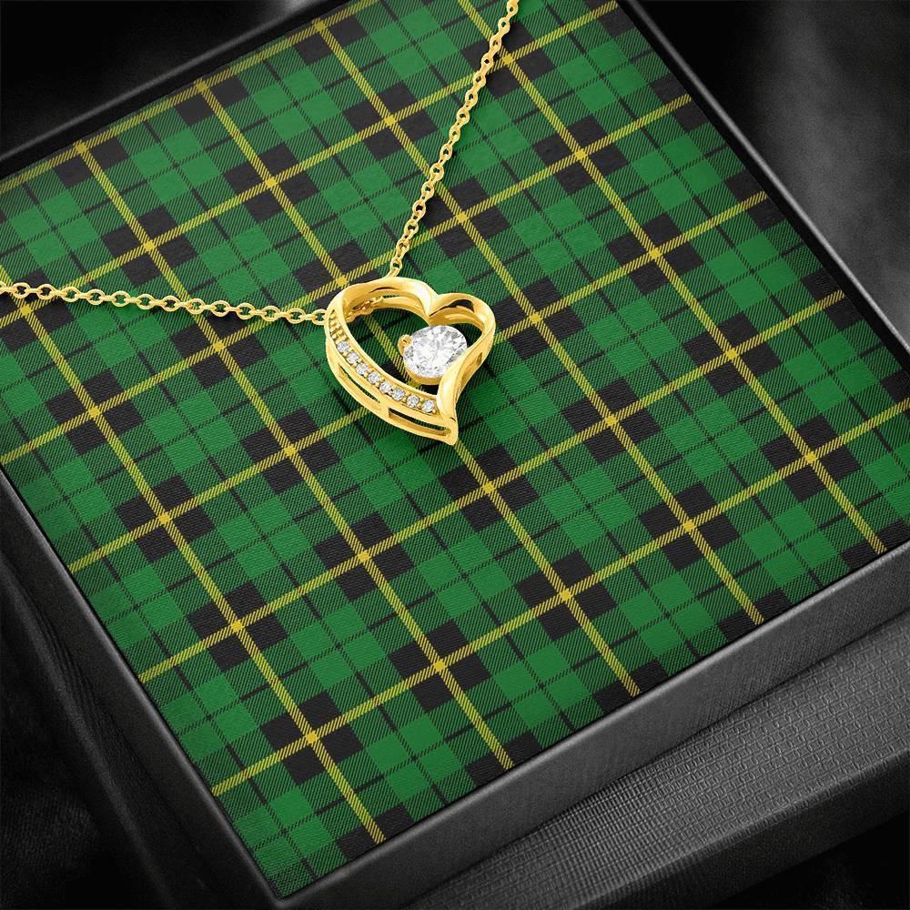 Wallace Hunting - Green Tartan Necklace - Forever Love Necklace