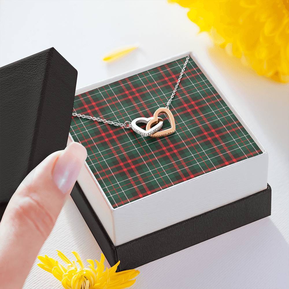 MacDiarmid Modern Tartan Interlocking Hearts Necklace