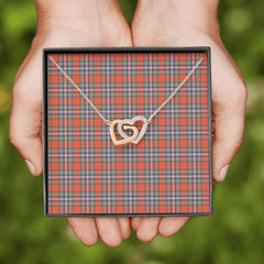 MacFarlane Ancient Tartan Interlocking Hearts Necklace
