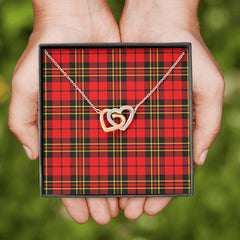 Brodie Modern Tartan Interlocking Hearts Necklace
